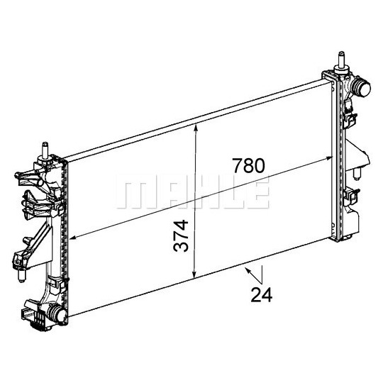 CR 886 000S - Radiator, engine cooling 