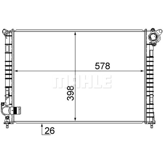 CR 983 000S - Radiator, engine cooling 