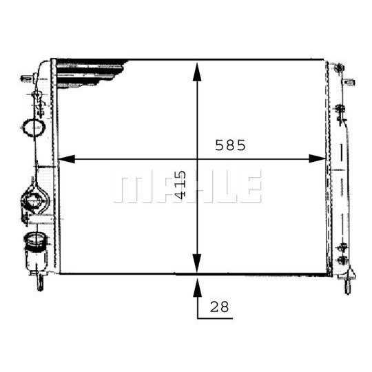 CR 493 000S - Radiator, engine cooling 