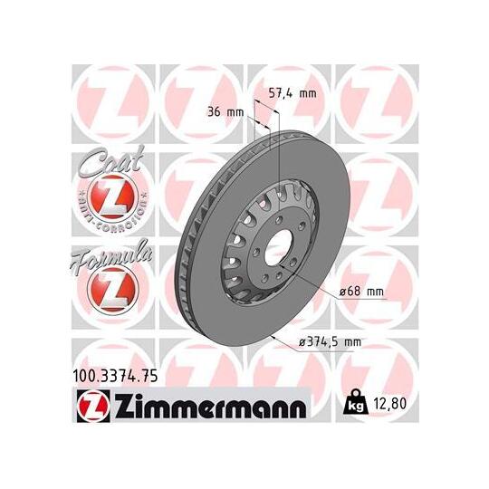 100.3374.75 - Brake Disc 