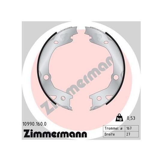 10990.160.0 - Brake Shoe Set, parking brake 