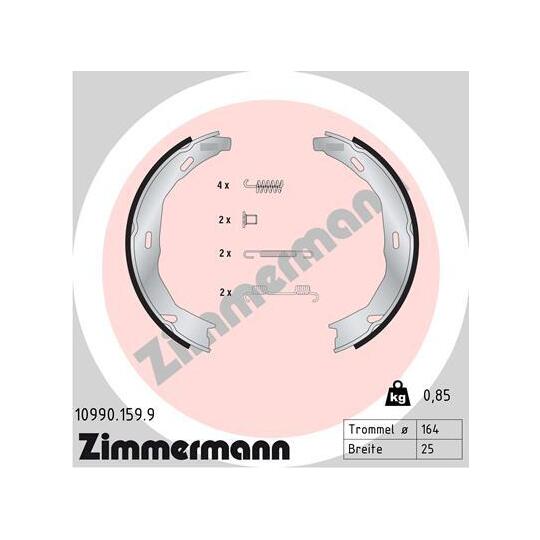 10990.159.9 - Brake Shoe Set, parking brake 
