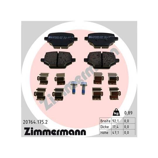 20764.175.2 - Brake Pad Set, disc brake 