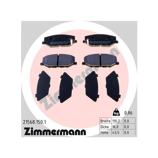 21568.150.1 - Brake Pad Set, disc brake 