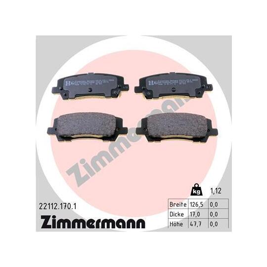 22112.170.1 - Brake Pad Set, disc brake 