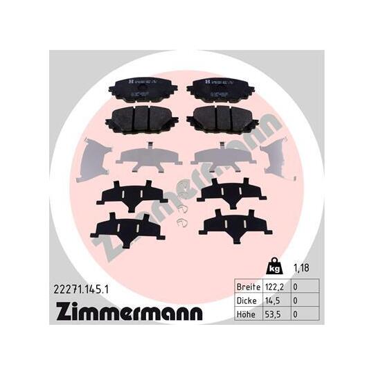 22271.145.1 - Brake Pad Set, disc brake 