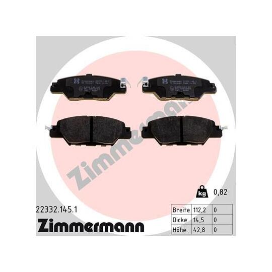 22332.145.1 - Brake Pad Set, disc brake 