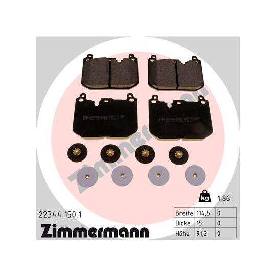 22344.150.1 - Brake Pad Set, disc brake 