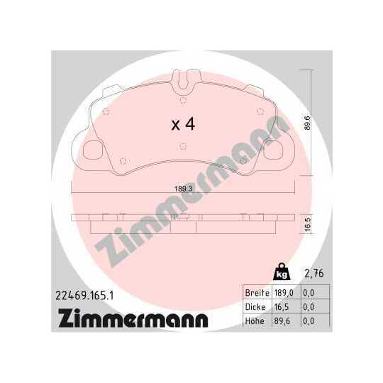 22469.165.1 - Brake Pad Set, disc brake 