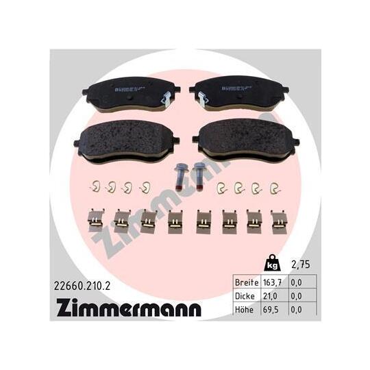 22660.210.2 - Brake Pad Set, disc brake 