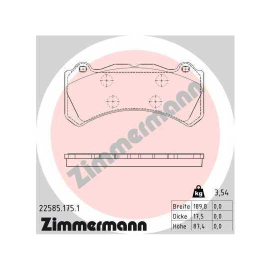 22585.175.1 - Brake Pad Set, disc brake 