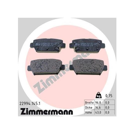 22994.145.1 - Brake Pad Set, disc brake 