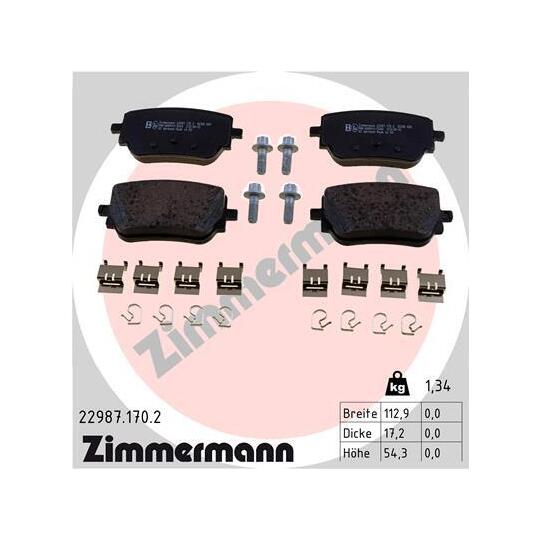 22987.170.2 - Brake Pad Set, disc brake 