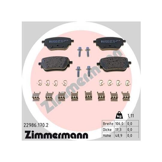 22986.170.2 - Brake Pad Set, disc brake 