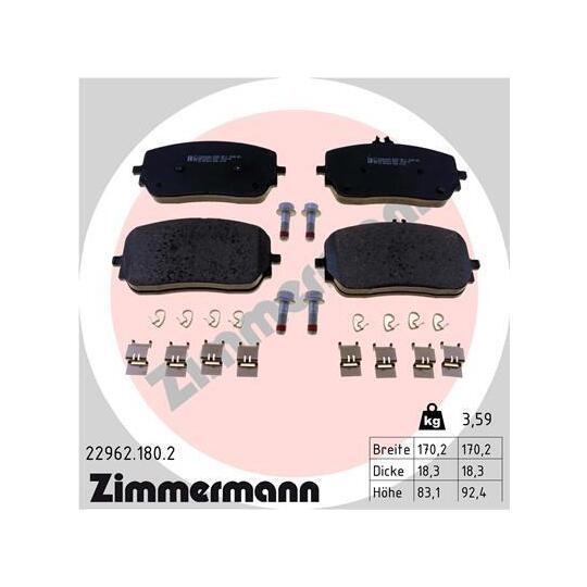 22962.180.2 - Brake Pad Set, disc brake 