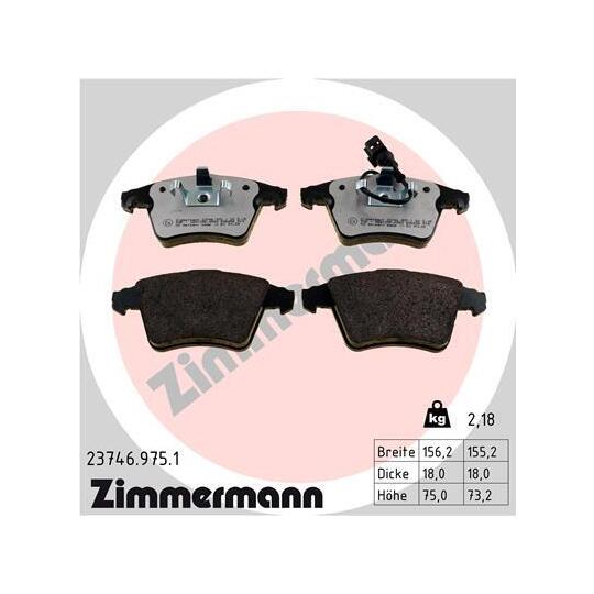 23746.975.1 - Brake Pad Set, disc brake 