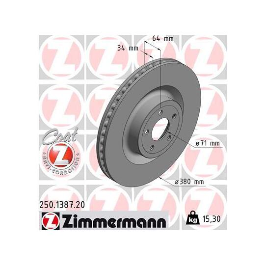 250.1387.20 - Brake Disc 