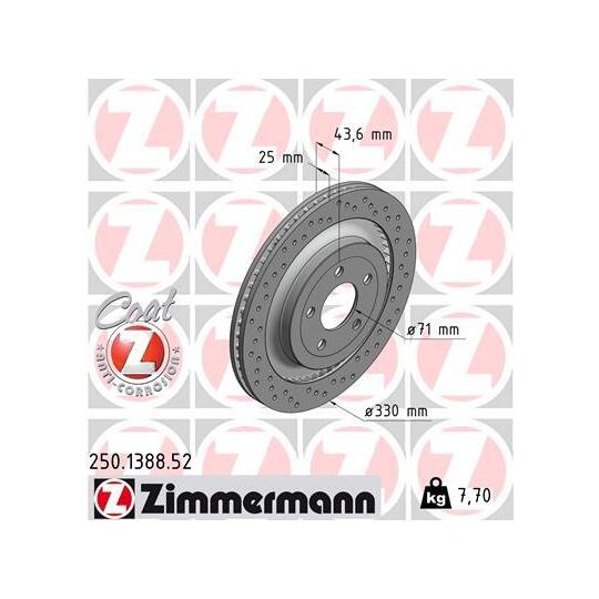 250.1388.52 - Brake Disc 