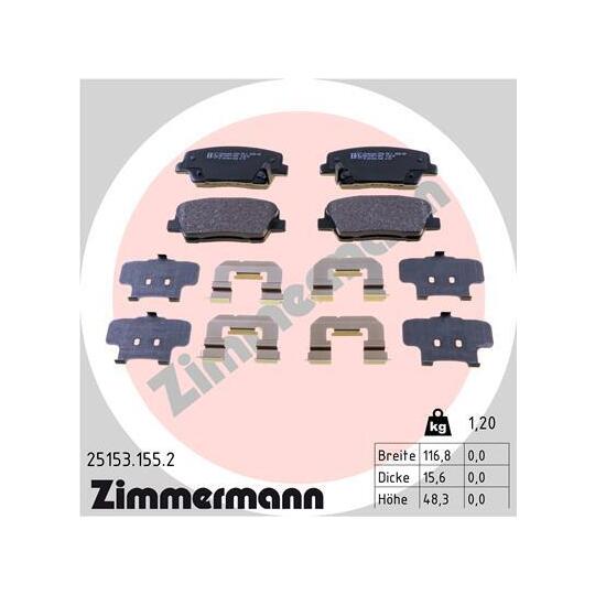 25153.155.2 - Brake Pad Set, disc brake 