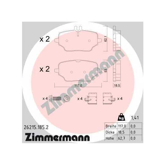 26215.185.2 - Brake Pad Set, disc brake 