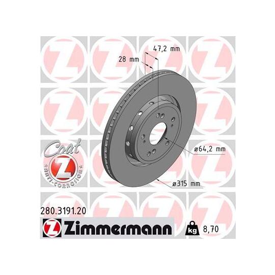 280.3191.20 - Brake Disc 