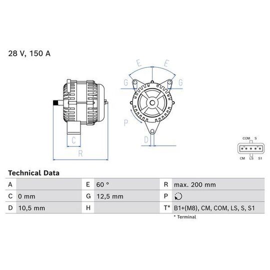 0 986 085 300 - Alternator 