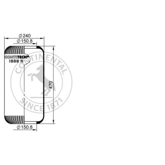 1888 N - Pneumatic suspension bellows 