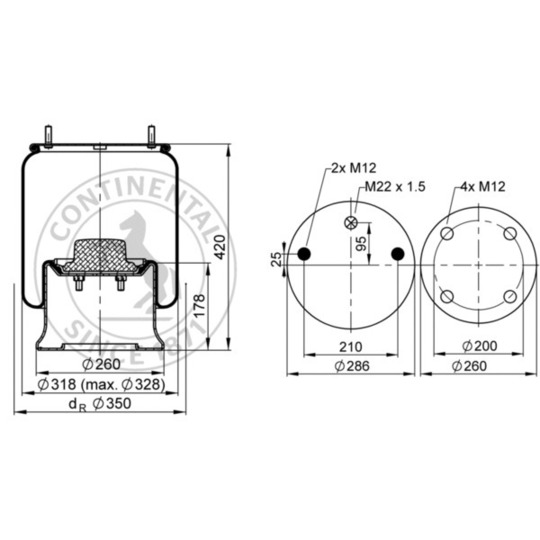 4028 N P02 - Bellow, air suspension 