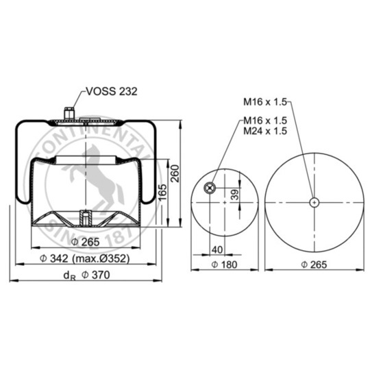 4187 N P23 - Bellow, air suspension 