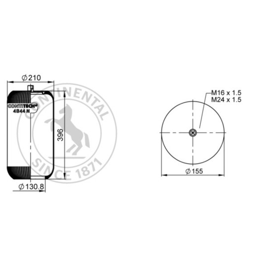 4644 N - Pneumatic suspension bellows 