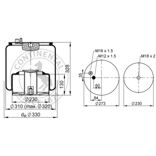 4705 N1 P04 - Pneumatic suspension bellows 