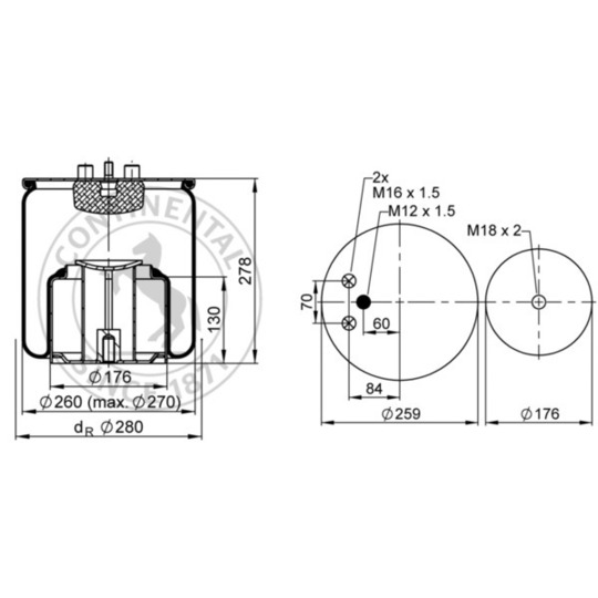 4882 N1 P05 - Pneumatic suspension bellows 