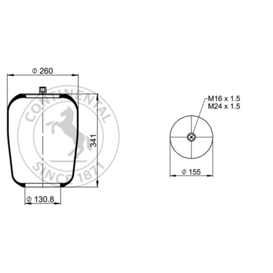 4759 N - Pneumatic suspension bellows 