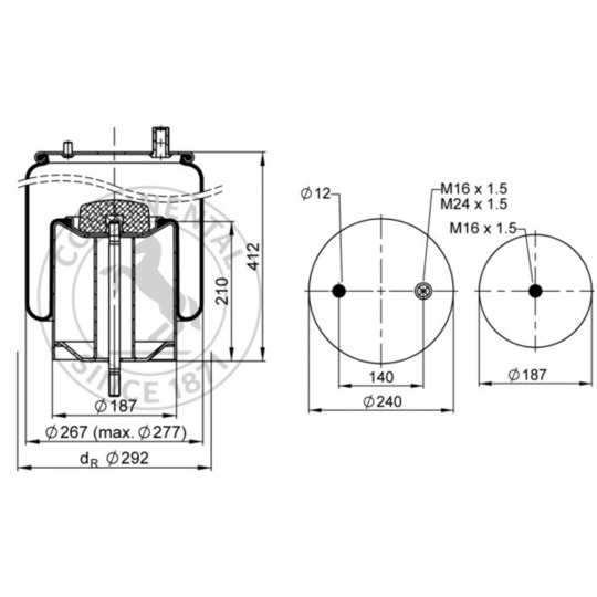 4915 N P06 - Bellow, air suspension 