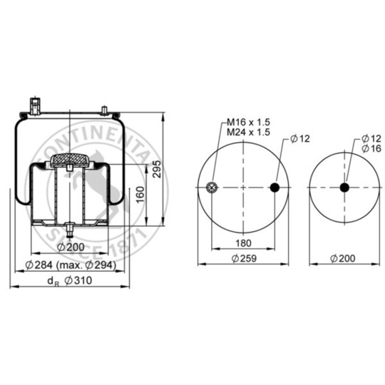 4919 N P01 - Bellow, air suspension 