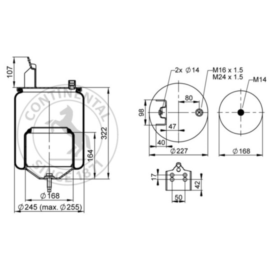 6608 N P01 - Bellow, air suspension 