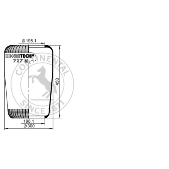 727 N - Pneumatic suspension bellows 