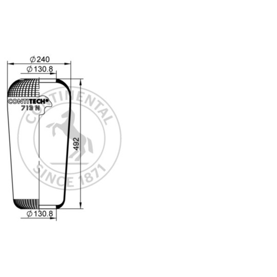 713 N - Pneumatic suspension bellows 