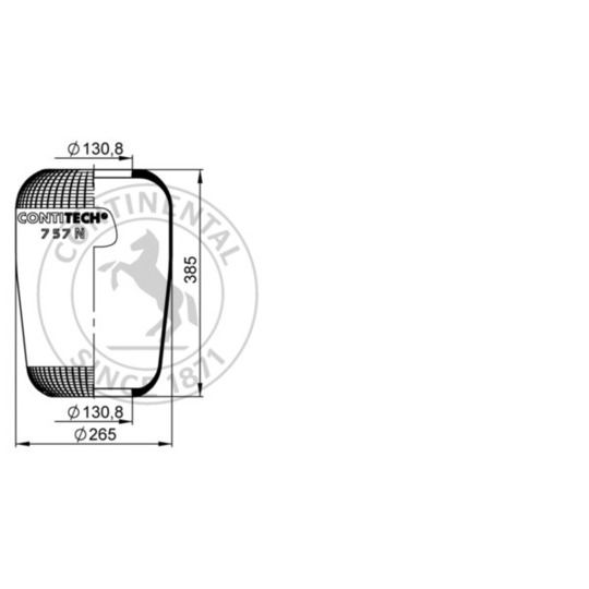 757 N - Pneumatic suspension bellows 