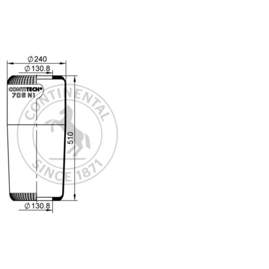 706 N1 - Pneumatic suspension bellows 