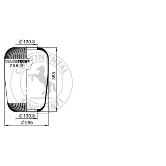 768 N - Pneumatic suspension bellows 