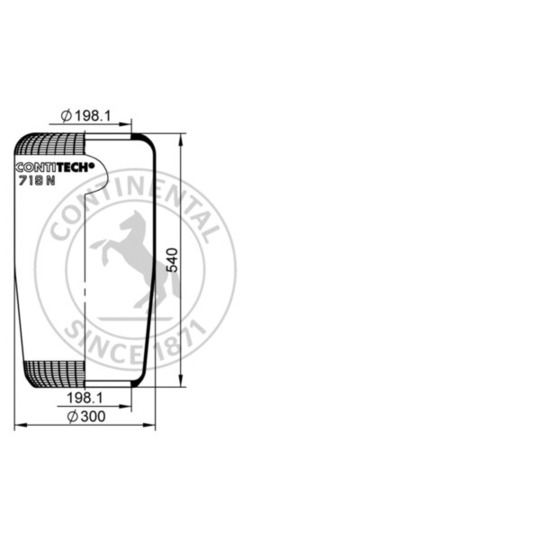 719 N - Pneumatic suspension bellows 