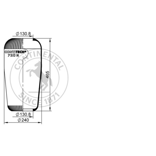 720 N - Pneumatic suspension bellows 