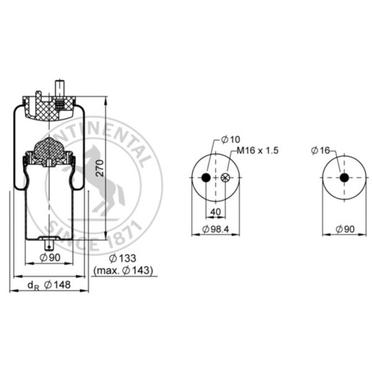 816 Z - Driver's cab suspension bellows 