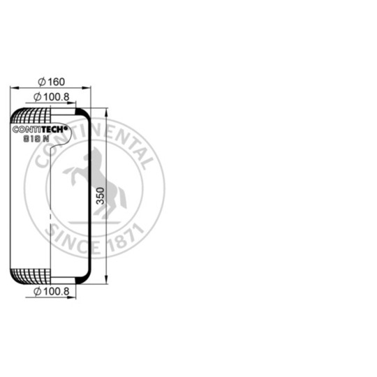 819 N - Pneumatic suspension bellows 