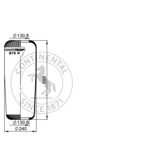 873 N - Pneumatic suspension bellows 