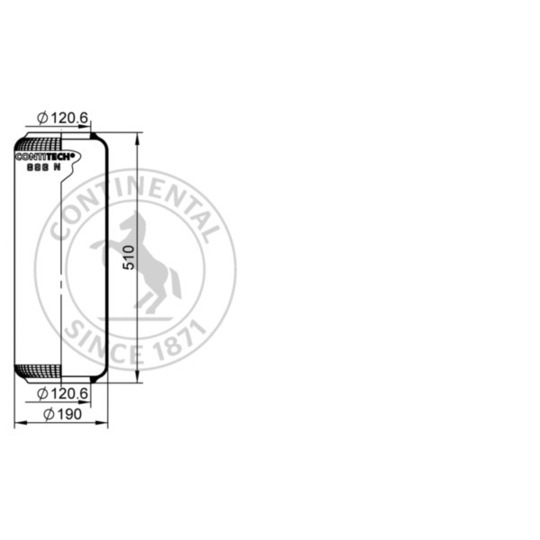 896 N - Pneumatic suspension bellows 