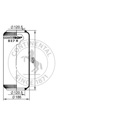 927 N - Pneumatic suspension bellows 