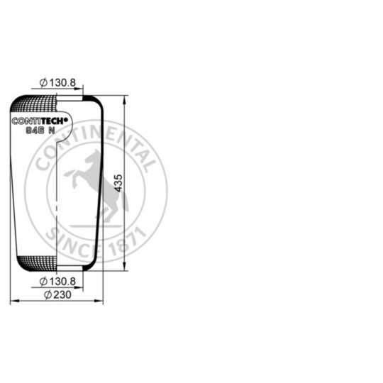 946 N - Pneumatic suspension bellows 