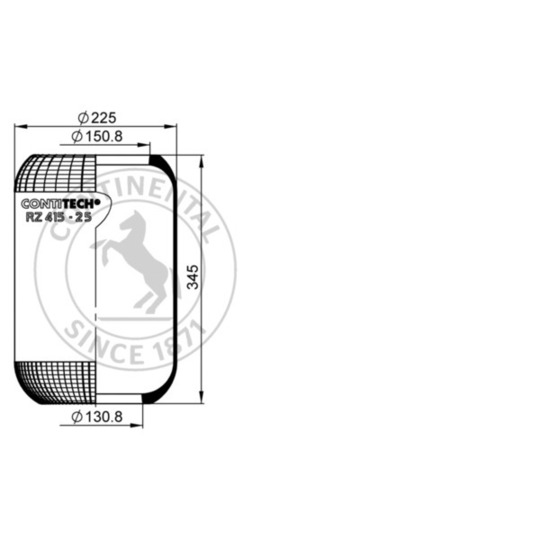 RZ 415-25 - Pneumatic suspension bellows 